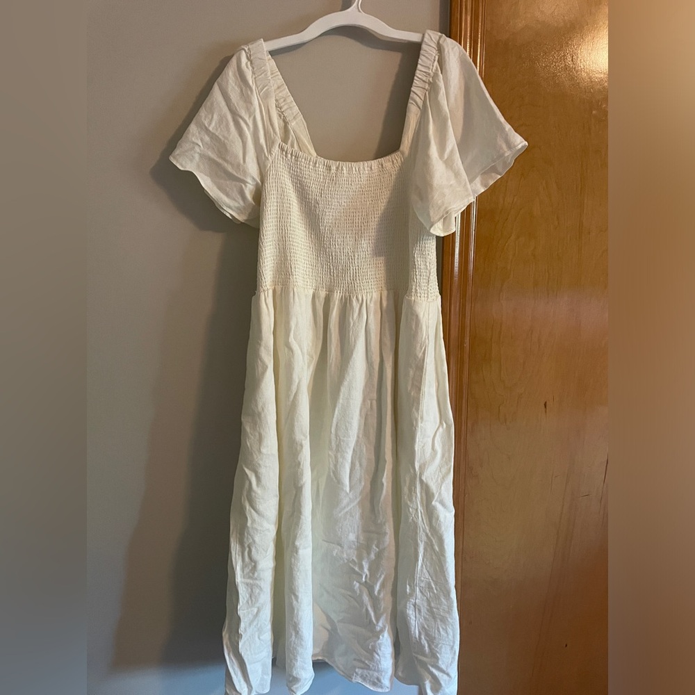 Madewell NWOT Smocked midi dress